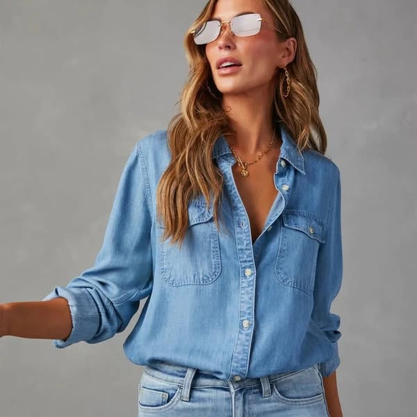 Reya Denim Button-up