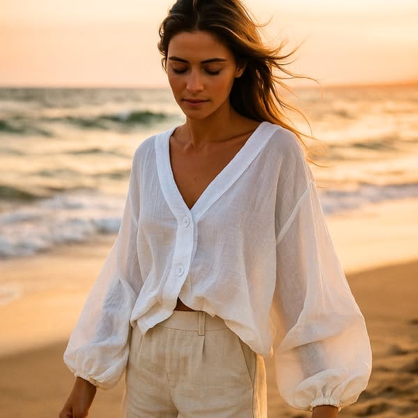 EMELIA LINEN BLOUSE