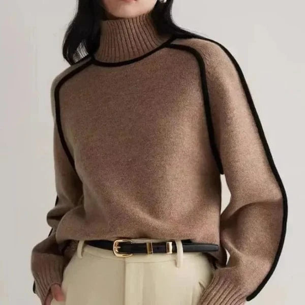 Aryah Snug Wool Turtleneck Sweater