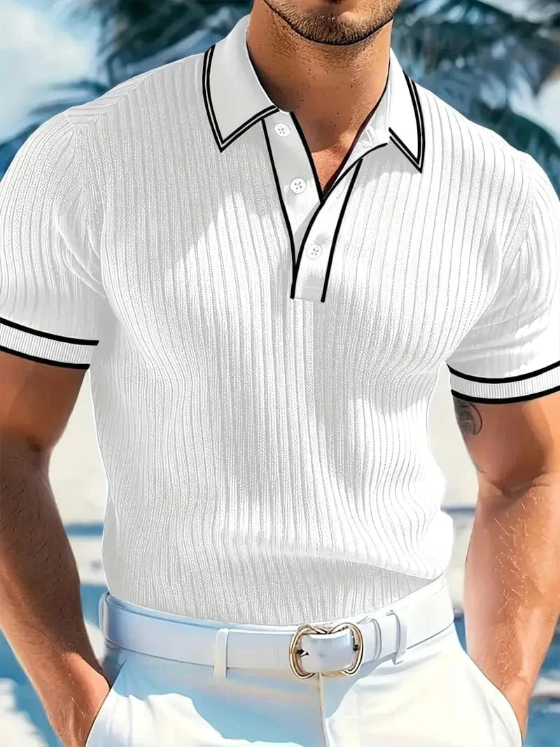 Lauren Ortis - Elegant Short Sleeve Polo Shirt