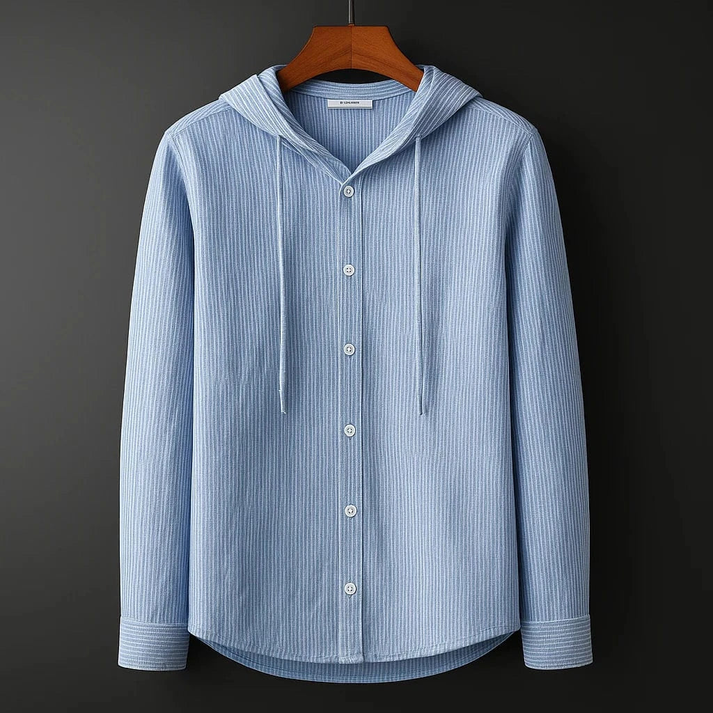 Morsen Hooded Cotton Linen Shirt