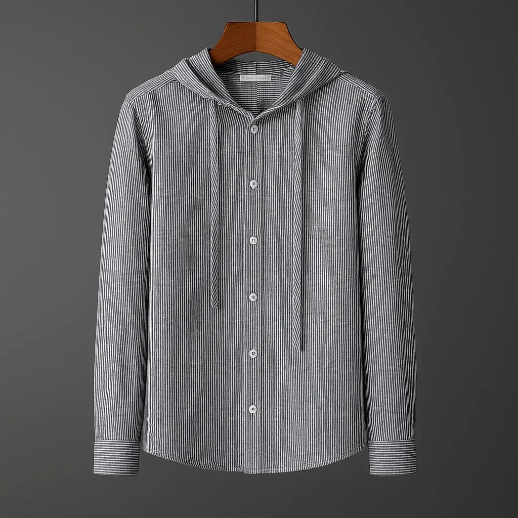 Morsen Hooded Cotton Linen Shirt