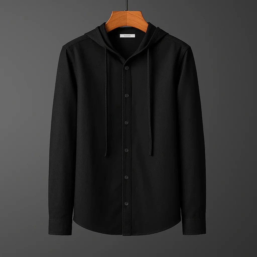 Morsen Hooded Cotton Linen Shirt