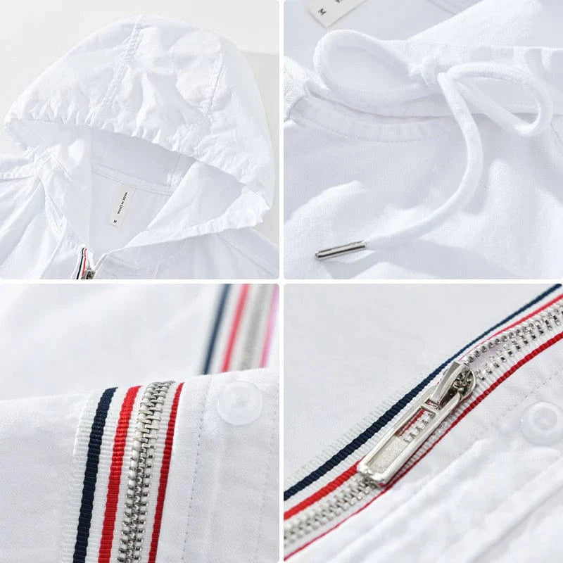 Leandro Linen Hooded Shirt