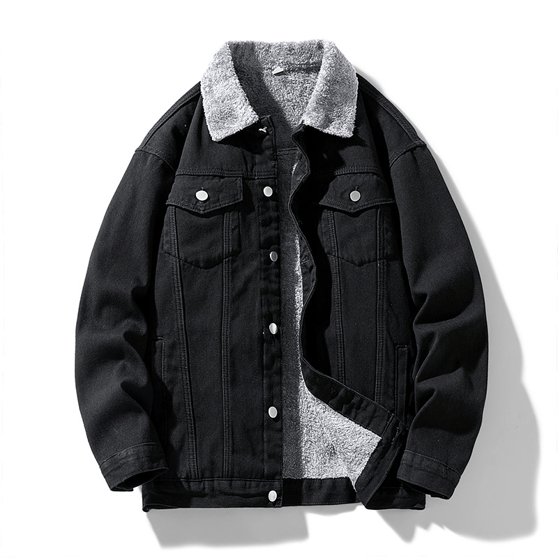 Elegant Fleece Denim Jacket