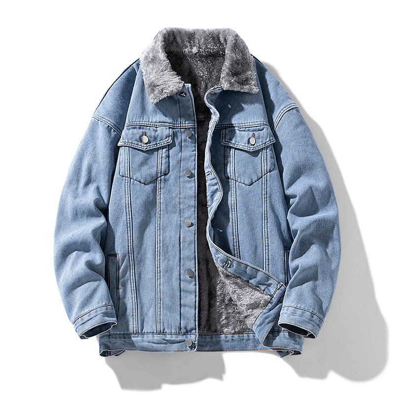 Elegant Fleece Denim Jacket