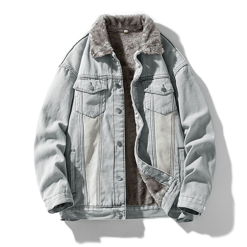 Elegant Fleece Denim Jacket