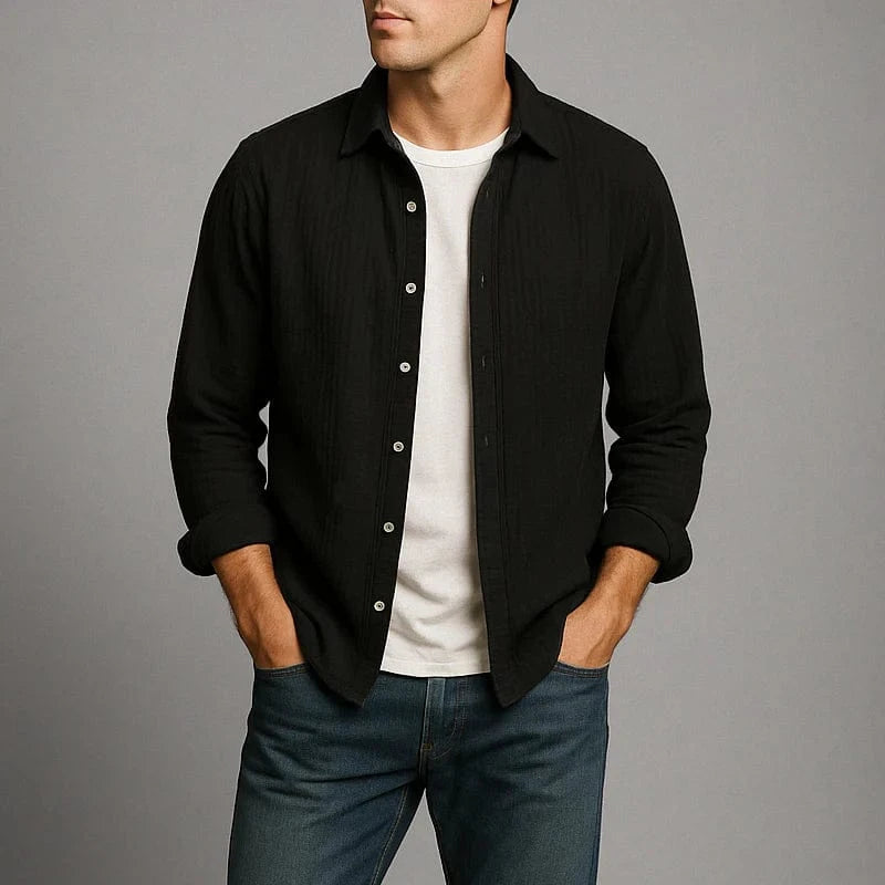 Montera Gauze Cotton Button-Up Shirt
