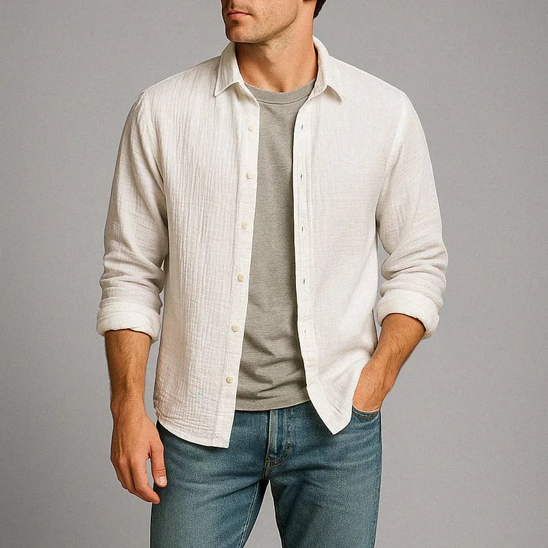 Montera Gauze Cotton Button-Up Shirt