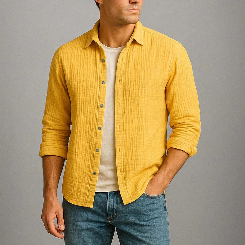 Montera Gauze Cotton Button-Up Shirt