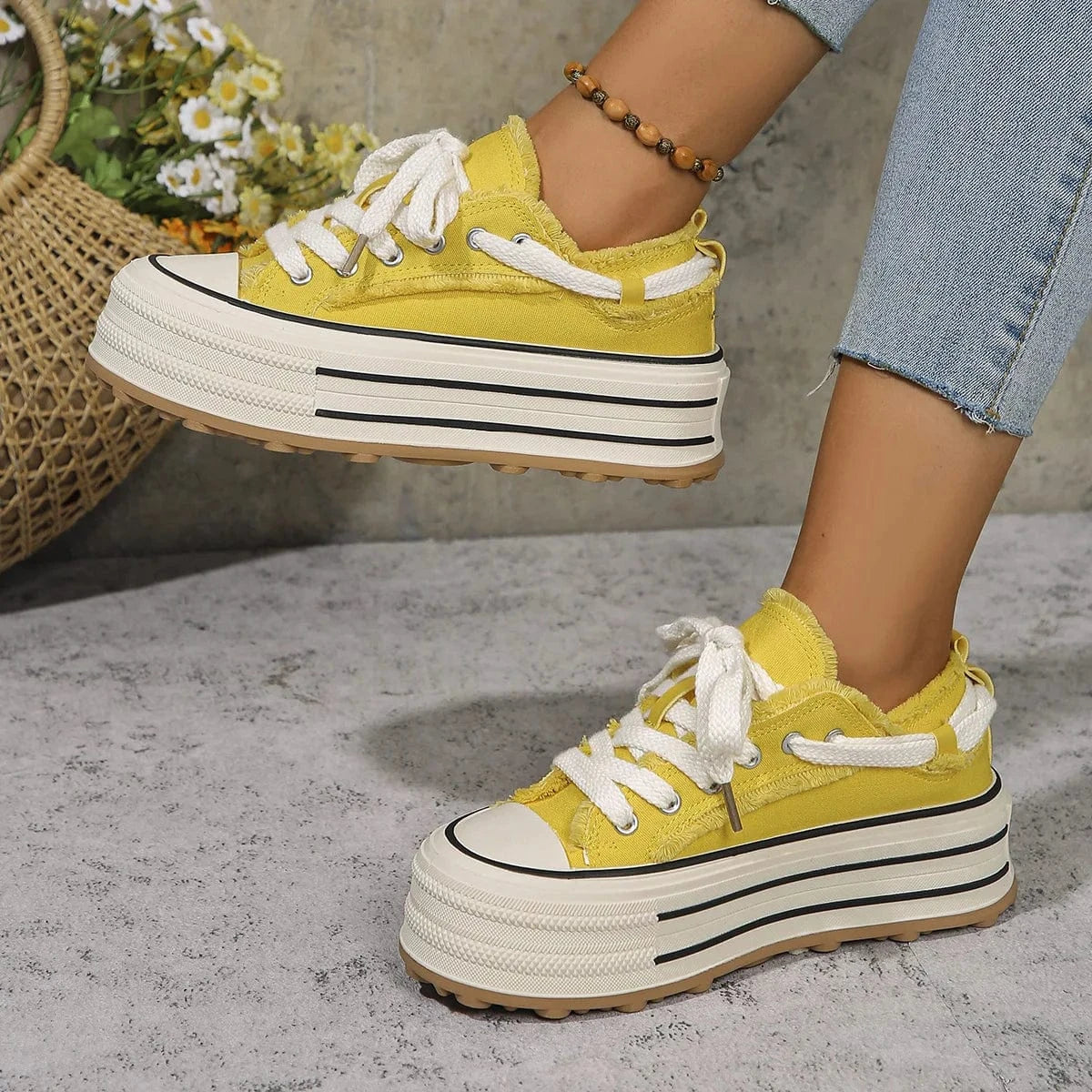 Clara Fringed Platform Sneaker