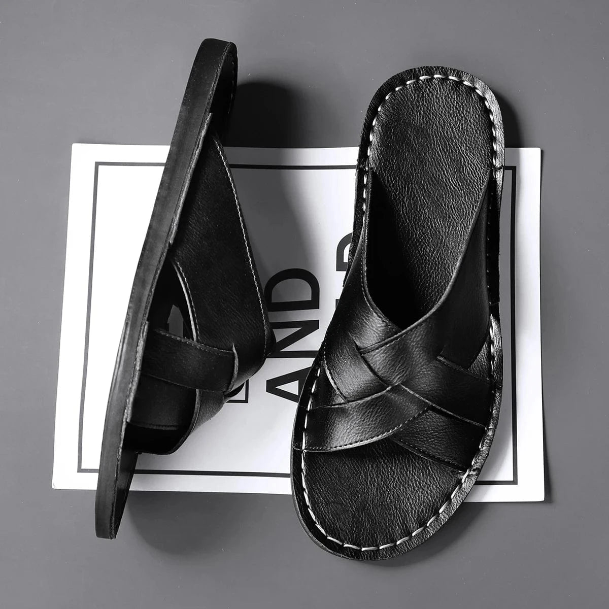 Genuine Leather Beach Slippers