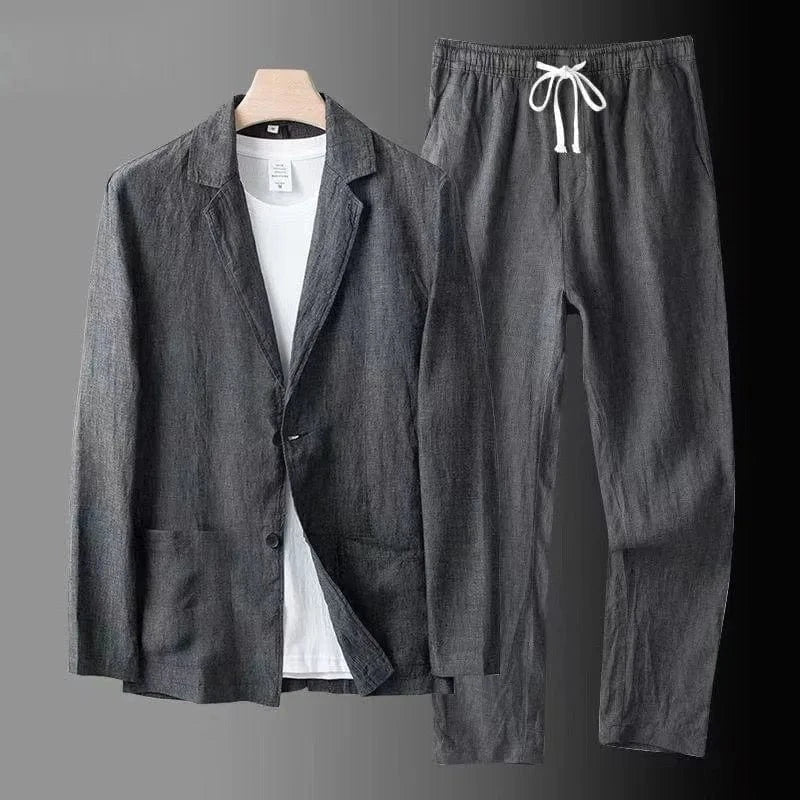 Thomas Mendy Linen Suit Set