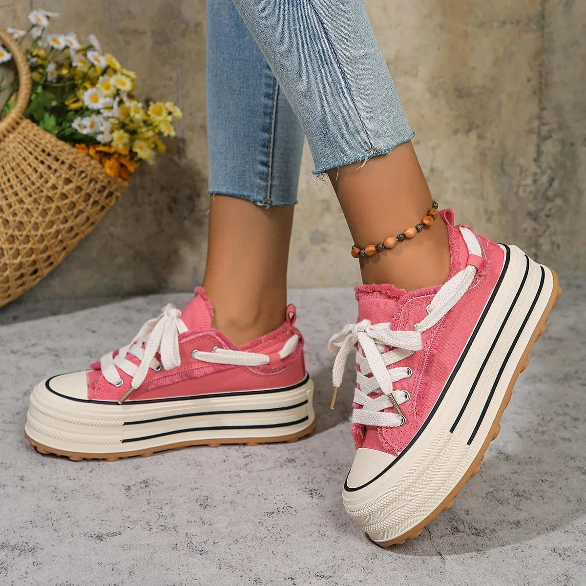 Clara Fringed Platform Sneaker