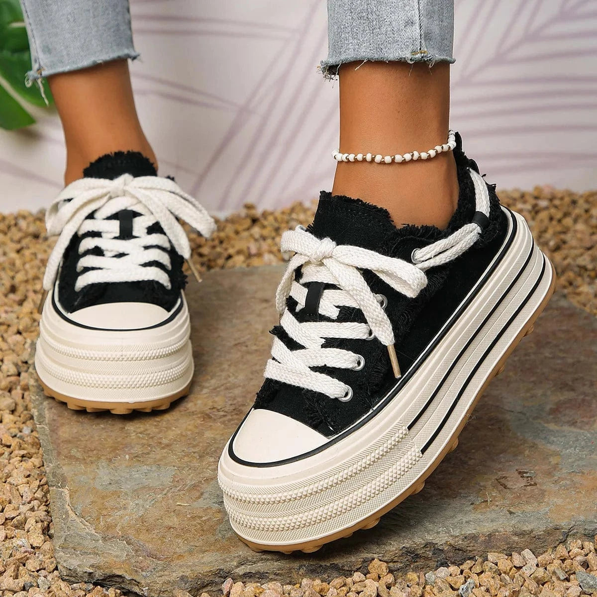Clara Fringed Platform Sneaker