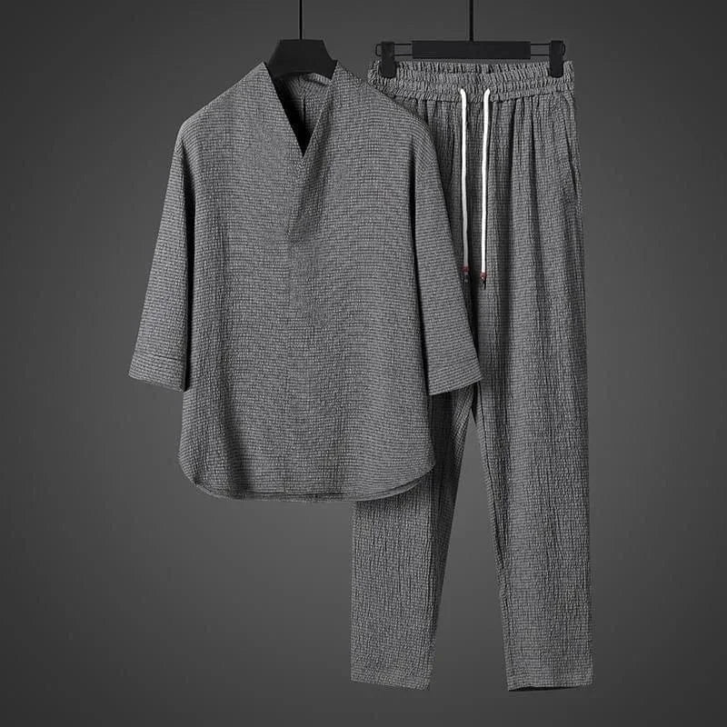 Gareth Hadrian Ice Silk Two-Piece Set