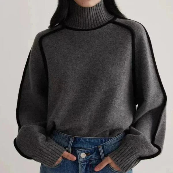 Aryah Snug Wool Turtleneck Sweater