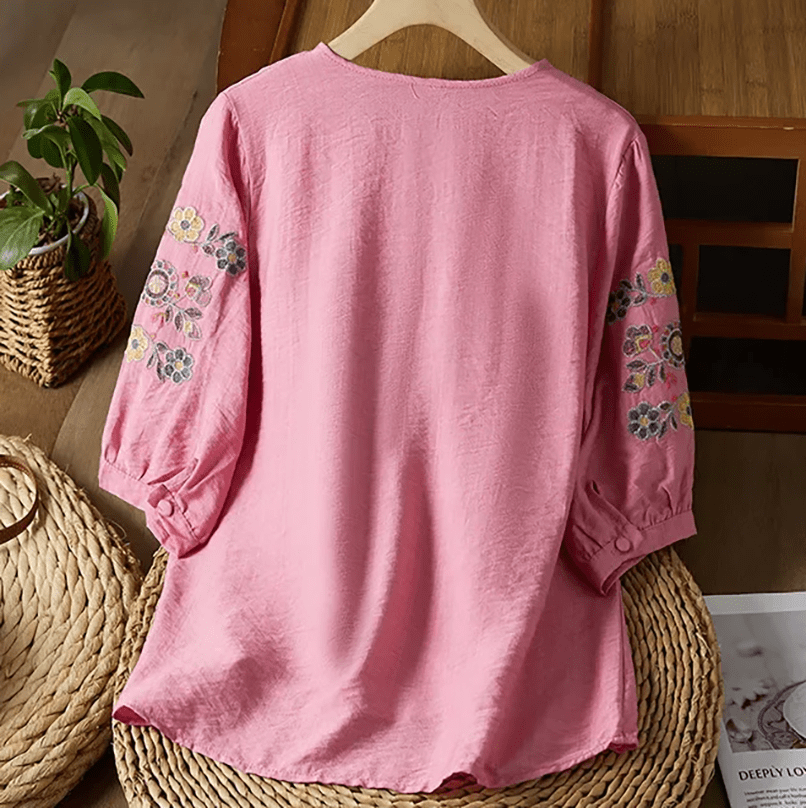 LAUREN BREEZE EMBROIDERY BLOUSE