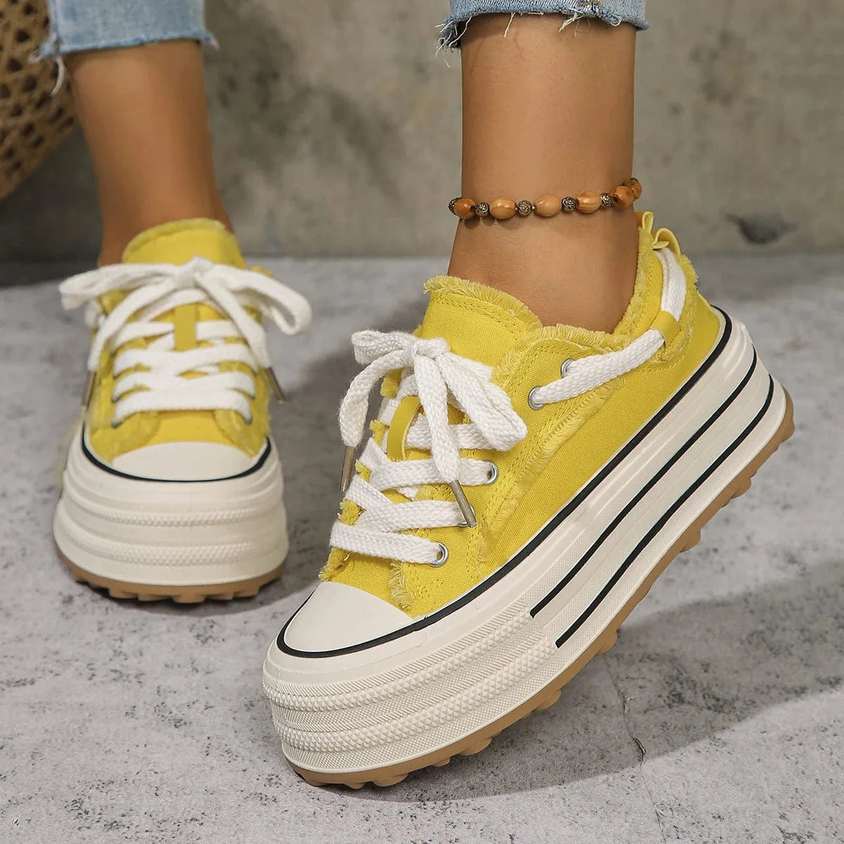 Clara Fringed Platform Sneaker