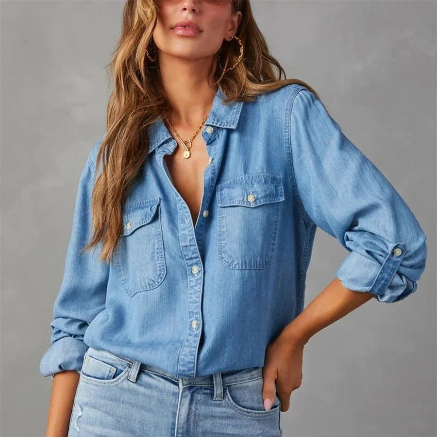 Reya Denim Button-up