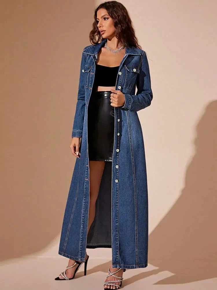 Mira Denim Maxi Dress