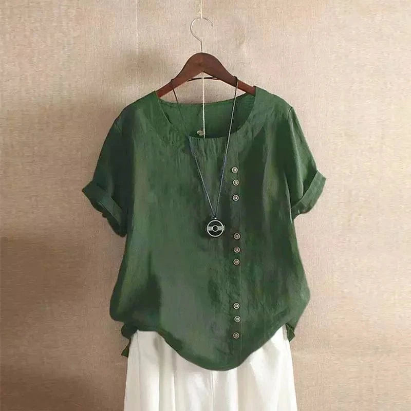 Oversized Cotton Linen Loose Blouse