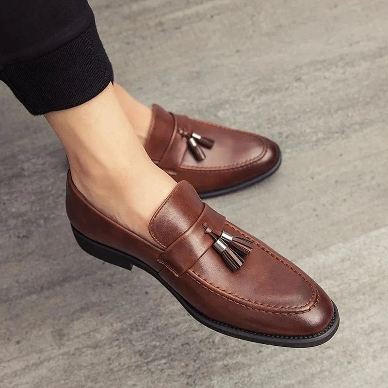 Briston Leather Tassel Loafers