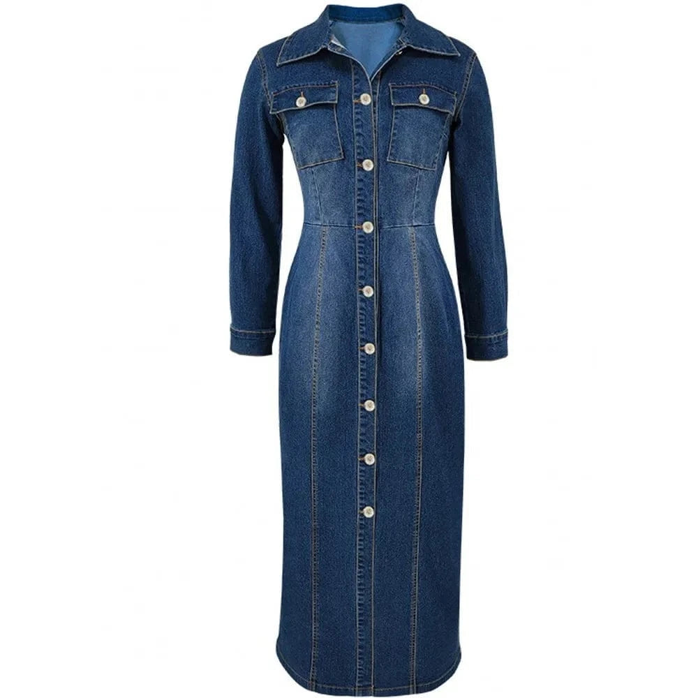 Mira Denim Maxi Dress