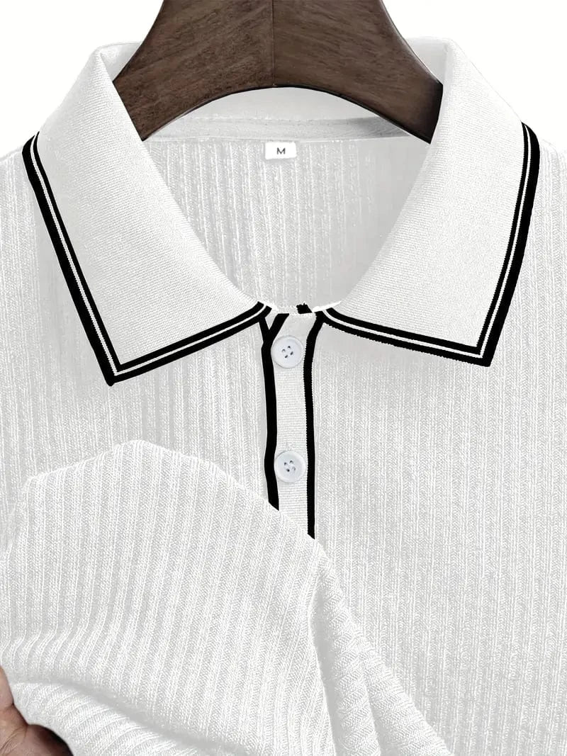 Lauren Ortis - Elegant Short Sleeve Polo Shirt