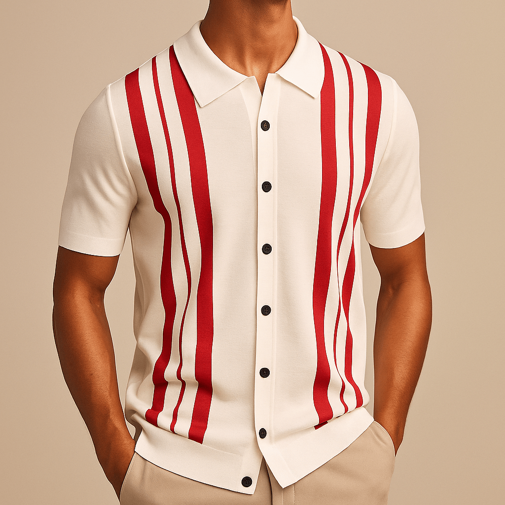 Lauren Haverford - Striped Polo Shirt