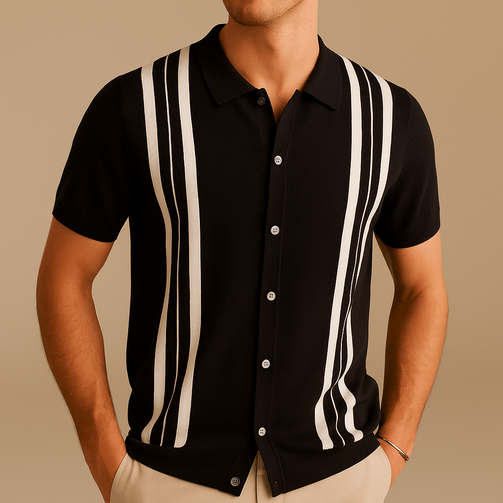Lauren Haverford - Striped Polo Shirt