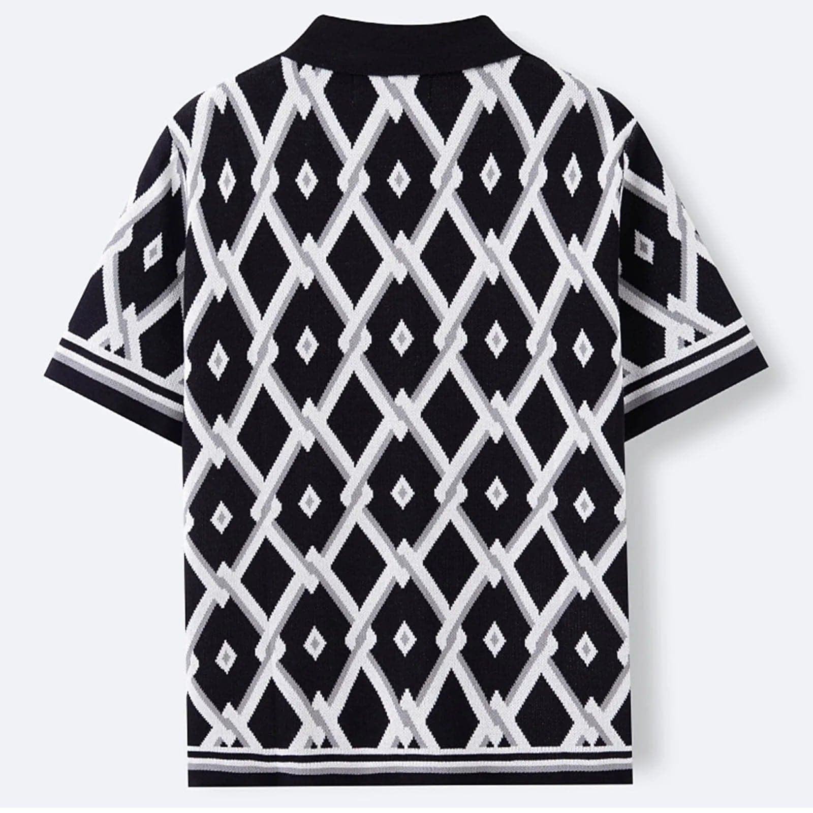Gentry Jacquard Knit Button-Up