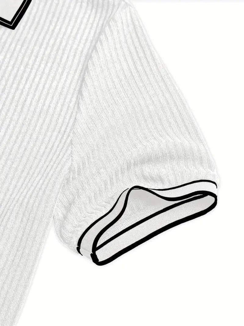 Lauren Ortis - Elegant Short Sleeve Polo Shirt