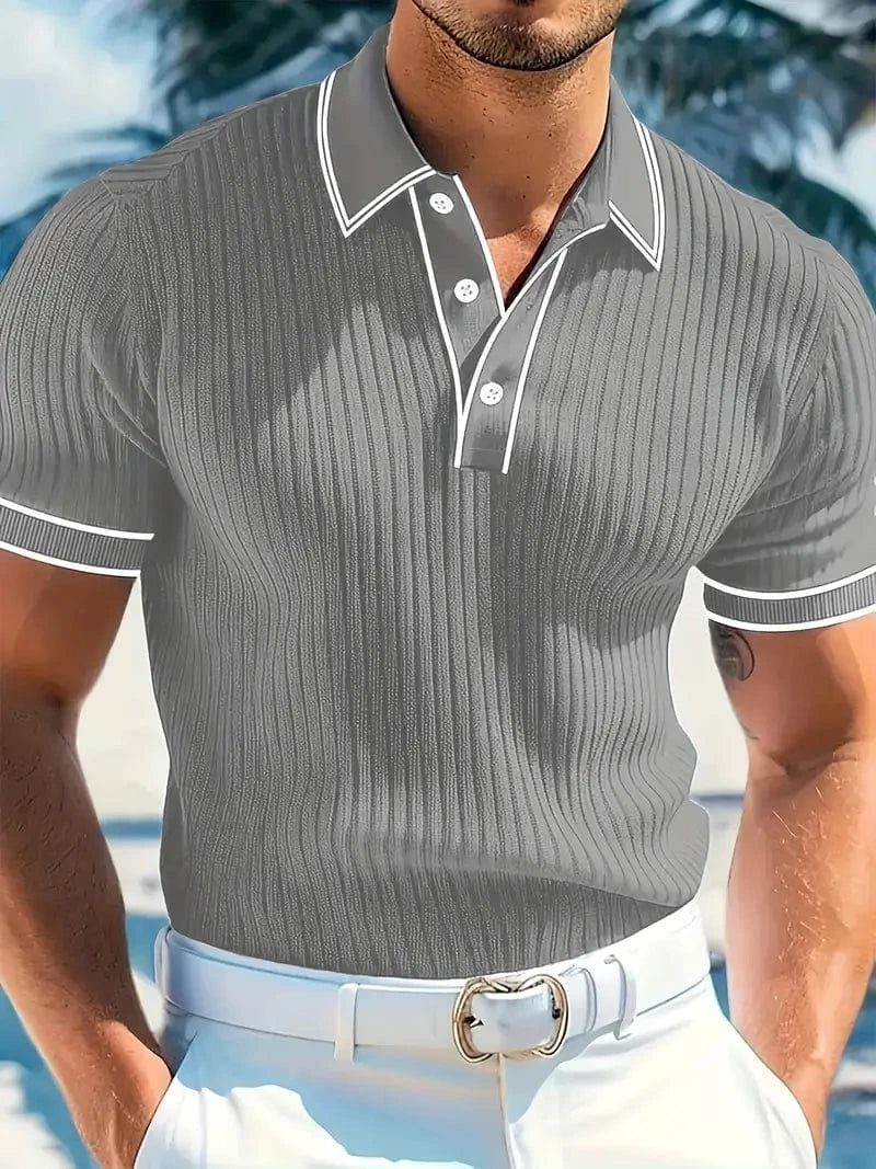Lauren Ortis - Elegant Short Sleeve Polo Shirt