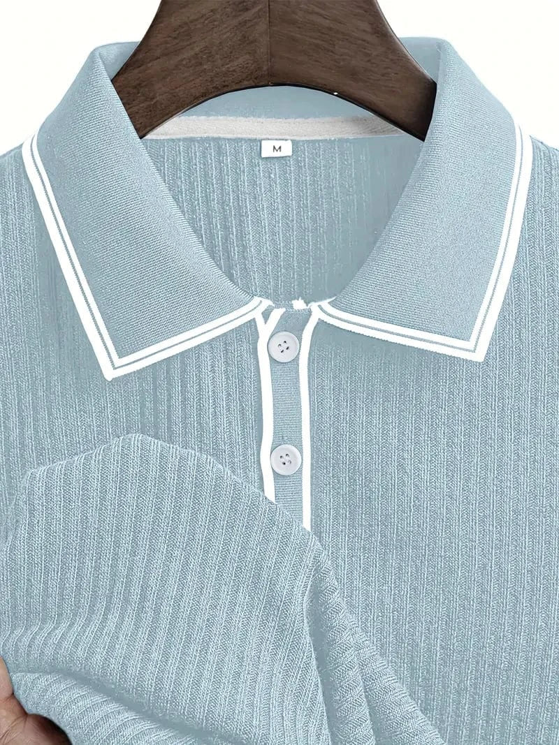 Lauren Ortis - Elegant Short Sleeve Polo Shirt