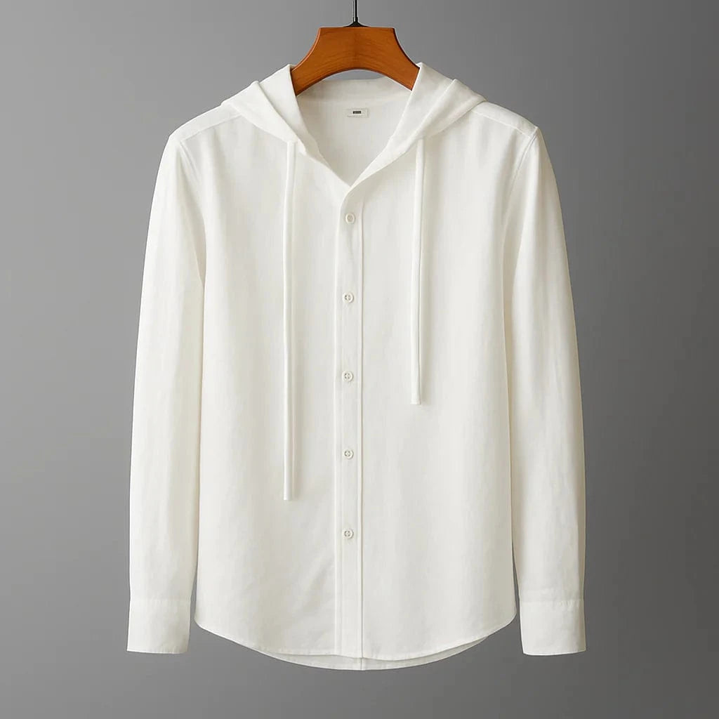 Morsen Hooded Cotton Linen Shirt