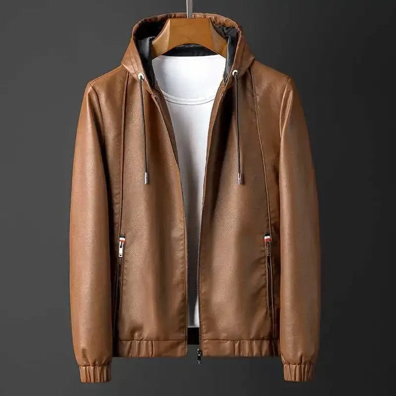 Harrison Hooded Leather Jacket