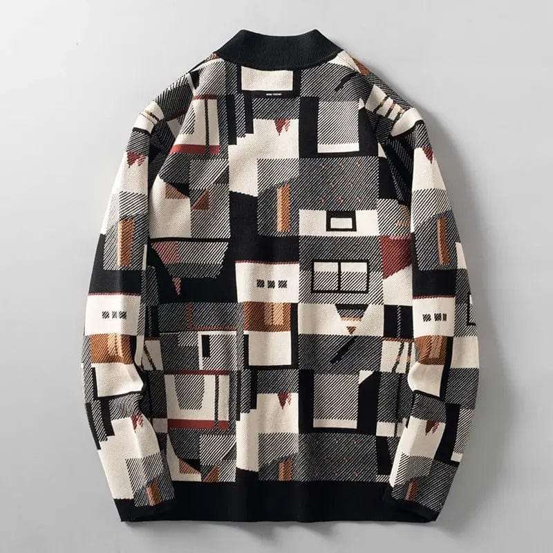 Ezrah Abstract Wool Cardigan