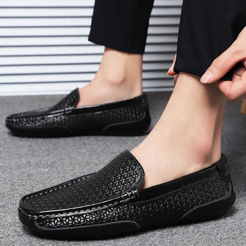 Abruzzi Perforated Leather Slip-Ons