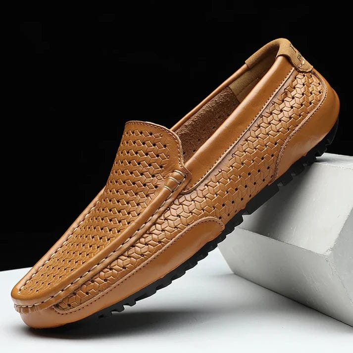 Abruzzi Perforated Leather Slip-Ons