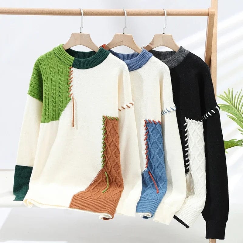 Rumelo Patchwork Knit Sweater