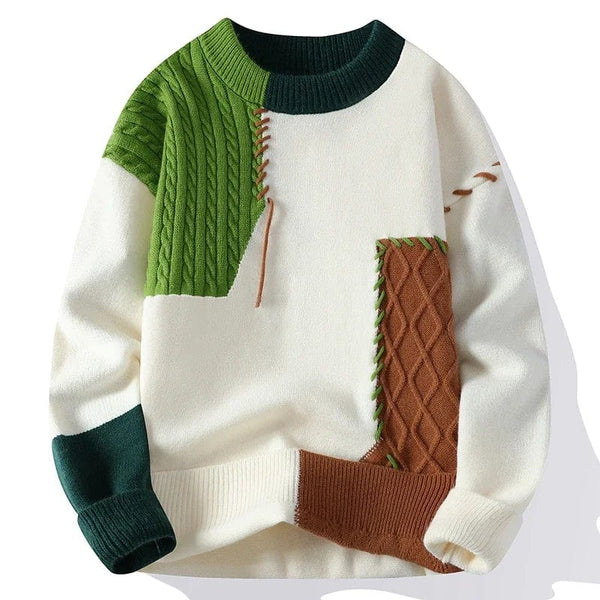 Rumelo Patchwork Knit Sweater