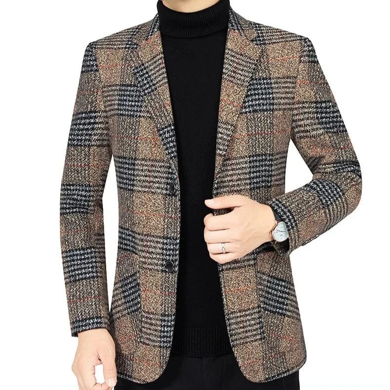 Plaid Luxury Blazer Jacket