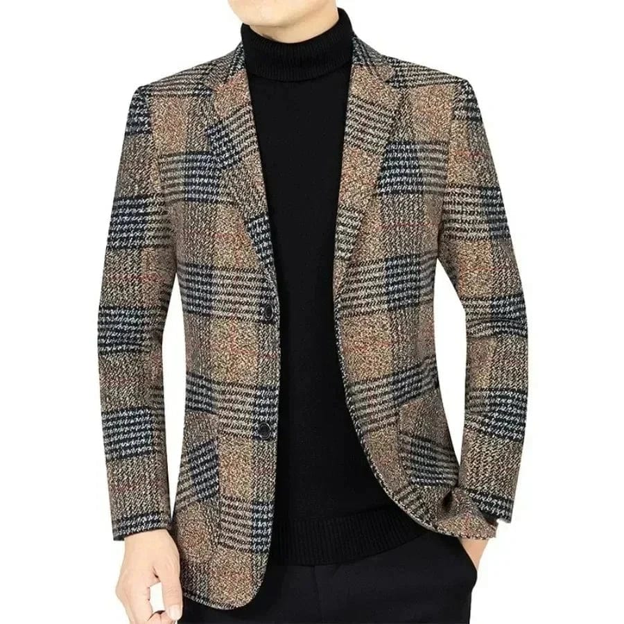 Plaid Luxury Blazer Jacket