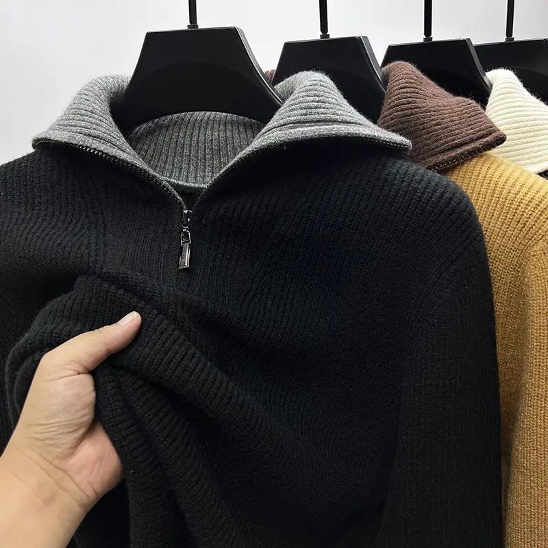 Luxe Half-zip Knit Sweater