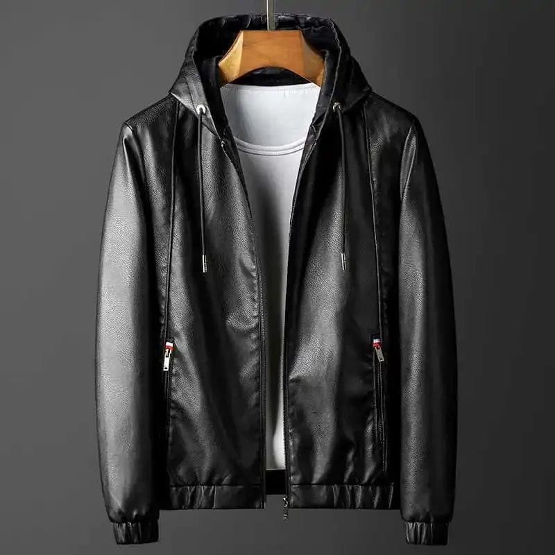 Harrison Hooded Leather Jacket