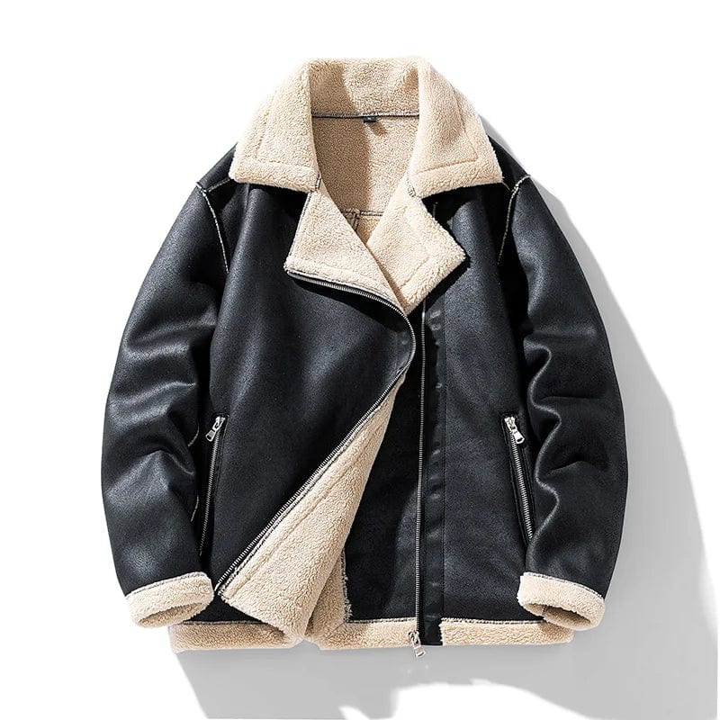 Claus Fleece Leather  Jackets