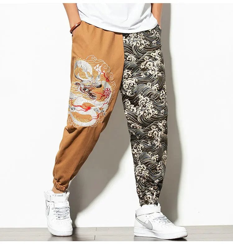 Kaito Dragon Embroidered Joggers