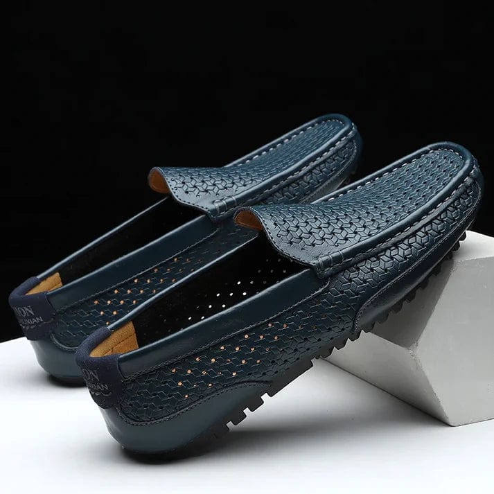 Abruzzi Perforated Leather Slip-Ons