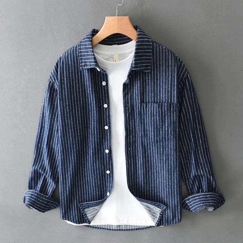 Andrew Ellis 100% Cotton Striped Shirt